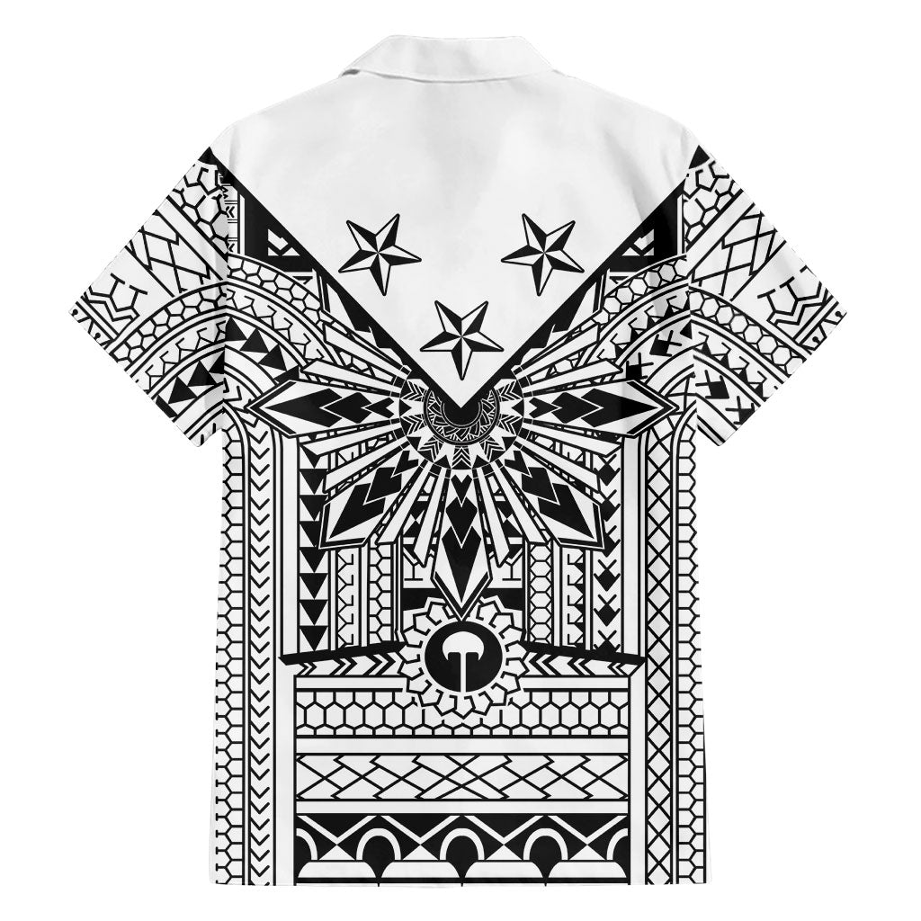 White Philippines Sun Star Family Matching Summer Maxi Dress and Hawaiian Shirt Igorot Tribal Inspiration LT05 - Polynesian Pride