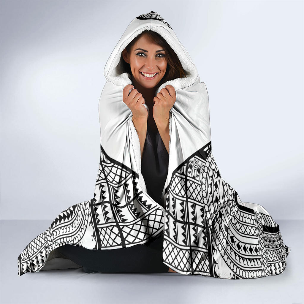 White Philippines Sun Star Hooded Blanket Igorot Tribal Inspiration