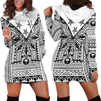 White Philippines Sun Star Hoodie Dress Igorot Tribal Inspiration LT05 - Polynesian Pride