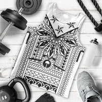 White Philippines Sun Star Men Tank Top Igorot Tribal Inspiration LT05 - Polynesian Pride