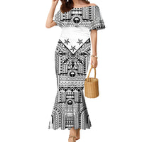 White Philippines Sun Star Mermaid Dress Igorot Tribal Inspiration LT05 Women White - Polynesian Pride