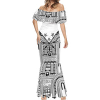 White Philippines Sun Star Mermaid Dress Igorot Tribal Inspiration LT05 - Polynesian Pride