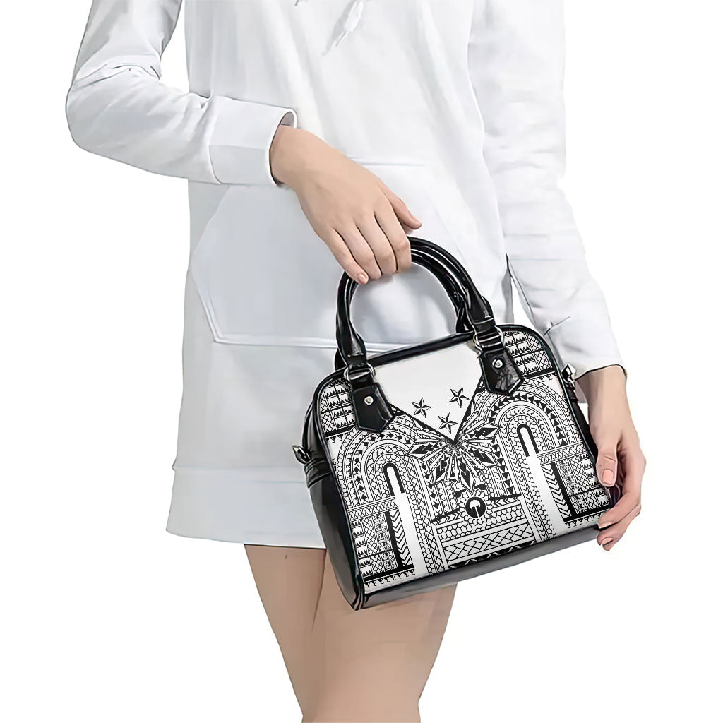 White Philippines Sun Star Shoulder Handbag Igorot Tribal Inspiration