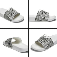 White Philippines Sun Star Slide Sandals Igorot Tribal Inspiration