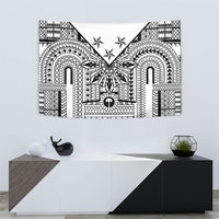 White Philippines Sun Star Tapestry Igorot Tribal Inspiration