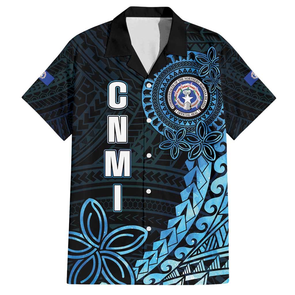 Personalized Northern Mariana Islands 78th Liberation Day Family Matching Off Shoulder Maxi Dress and Hawaiian Shirt LT05 Dad's Shirt - Short Sleeve Blue - Polynesian Pride
