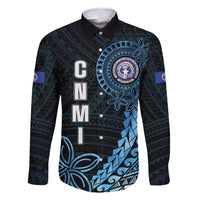 Personalized Northern Mariana Islands 78th Liberation Day Family Matching Summer Maxi Dress and Hawaiian Shirt LT05 Dad's Shirt - Long Sleeve Blue - Polynesian Pride