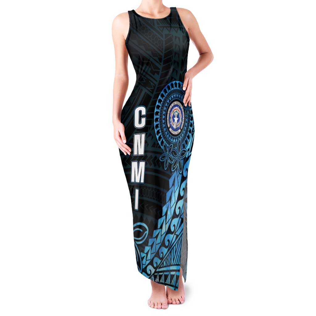 Personalized Northern Mariana Islands 78th Liberation Day Family Matching Tank Maxi Dress and Hawaiian Shirt LT05 Mom's Dress Blue - Polynesian Pride