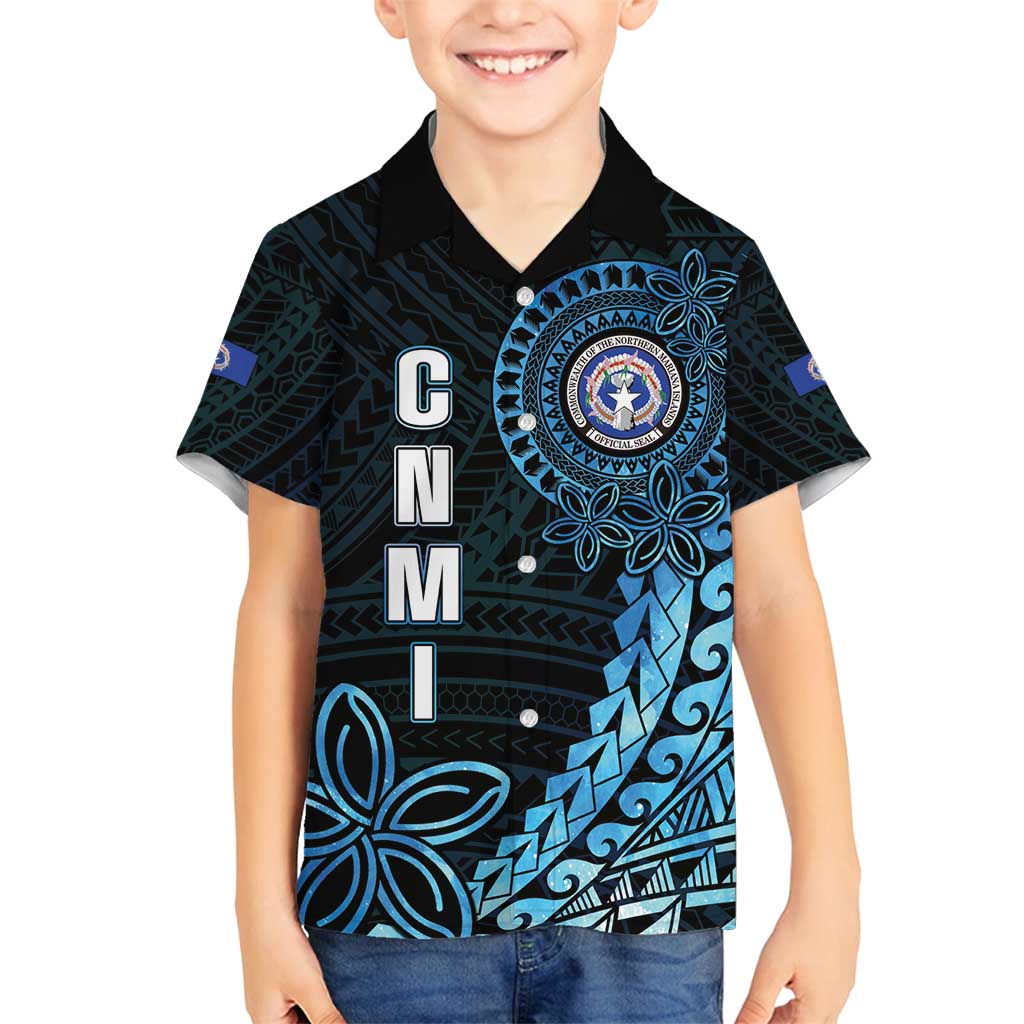 Personalized Northern Mariana Islands 78th Liberation Day Family Matching Tank Maxi Dress and Hawaiian Shirt LT05 Son's Shirt Blue - Polynesian Pride