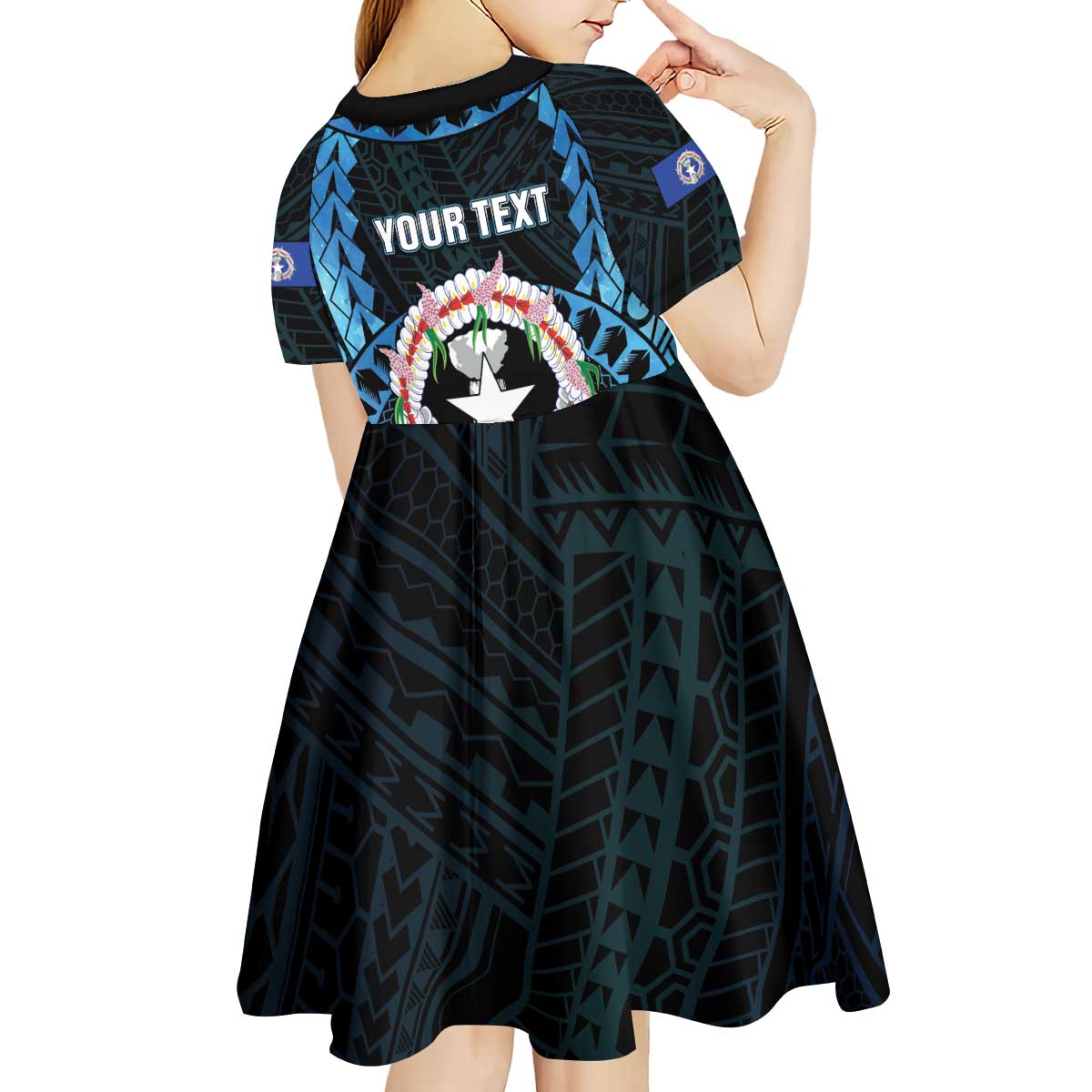 Personalized Northern Mariana Islands 78th Liberation Day Kid Short Sleeve Dress LT05 - Polynesian Pride