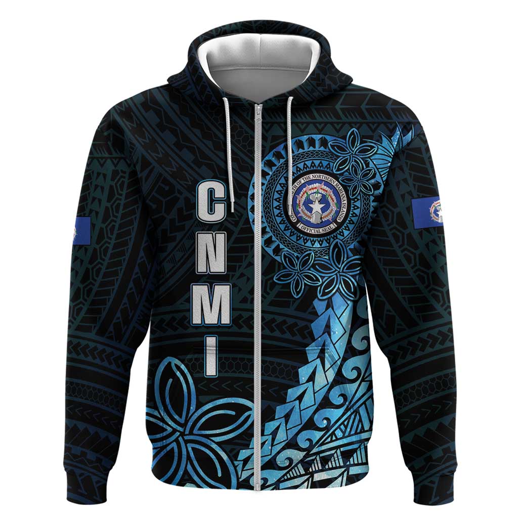 Personalized Northern Mariana Islands 78th Liberation Day Zip Hoodie LT05 Zip Hoodie Blue - Polynesian Pride