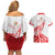 Custom Tonga Rugby 2024 Pacific Couples Matching Off Shoulder Short Dress and Hawaiian Shirt Go Ikale Tahi