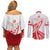 Custom Tonga Rugby 2024 Pacific Couples Matching Off Shoulder Short Dress and Long Sleeve Button Shirt Go Ikale Tahi