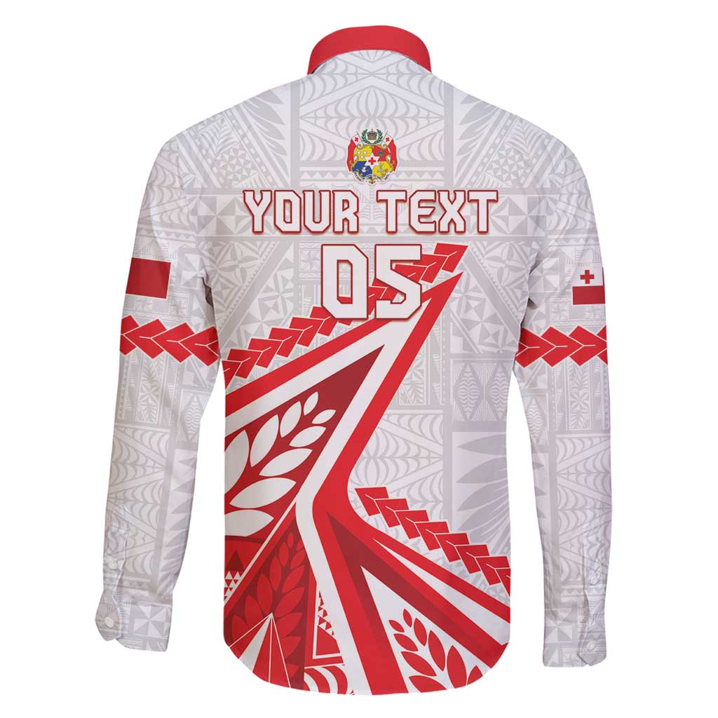 Custom Tonga Rugby 2024 Pacific Family Matching Long Sleeve Bodycon Dress and Hawaiian Shirt Go Ikale Tahi