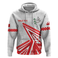 Custom Tonga Rugby 2024 Pacific Hoodie Go Ikale Tahi LT05 Pullover Hoodie White - Polynesian Pride