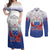 Custom Samoa Rugby 2024 Pacific Couples Matching Off Shoulder Maxi Dress and Long Sleeve Button Shirt Go Manu Samoa