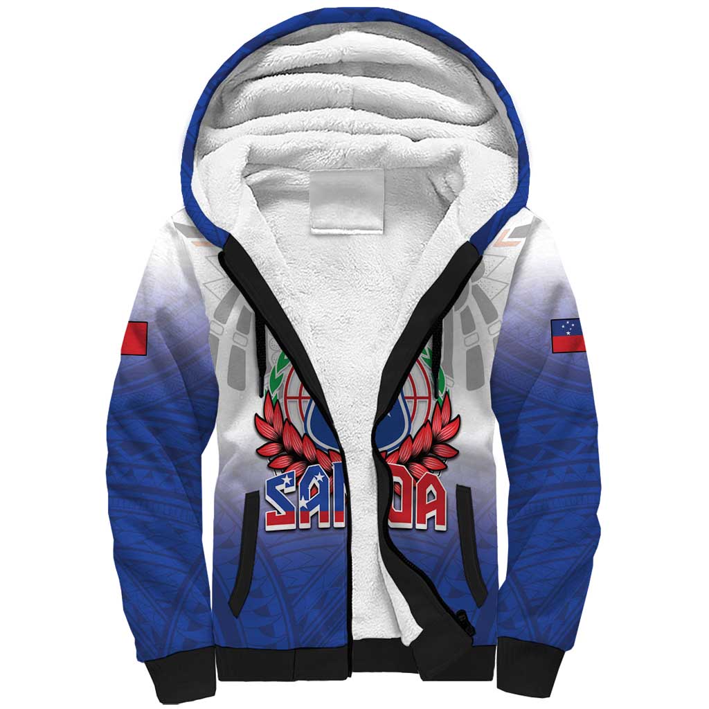 Custom Samoa Rugby 2024 Pacific Sherpa Hoodie Go Manu Samoa