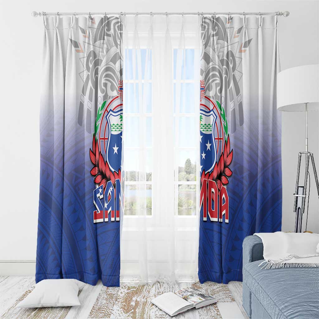 Samoa Rugby 2024 Pacific Window Curtain Go Manu Samoa