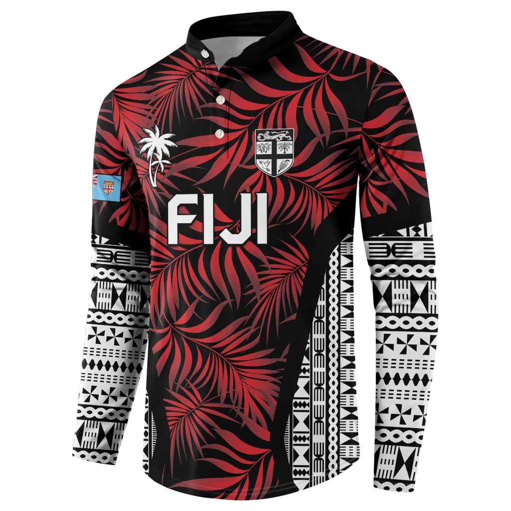Custom Flying Fijians Rugby 2024 Pacific Button Sweatshirt Go Fiji