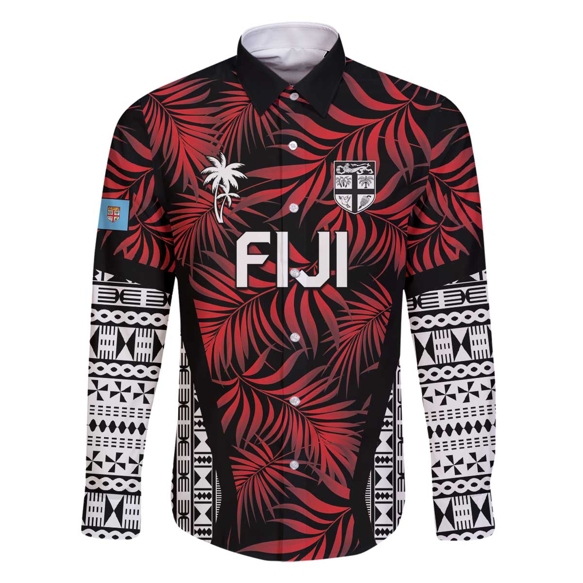 Custom Flying Fijians Rugby 2024 Pacific Family Matching Off The Shoulder Long Sleeve Dress and Hawaiian Shirt Go Fiji
