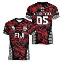Custom Flying Fijians Rugby 2024 Pacific Women V-Neck T-Shirt Go Fiji LT05 - Polynesian Pride