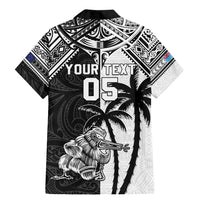 Custom New Zealand And Fiji Rugby 2024 Family Matching Mermaid Dress and Hawaiian Shirt Maori Kiwi With Fijian Palm Tree