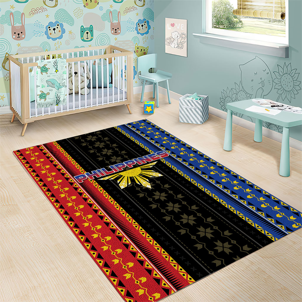 Philippines Filipinos Area Rug Igorot Tribal Inspiration Pattern Style
