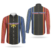 Personalised Philippines Filipinos Couples Matching Short Sleeve Bodycon Dress and Long Sleeve Button Shirt Igorot Tribal Inspiration Pattern Style