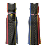 Personalised Philippines Filipinos Couples Matching Tank Maxi Dress and Hawaiian Shirt Igorot Tribal Inspiration Pattern Style