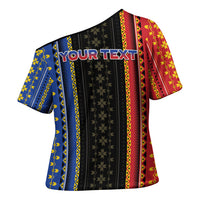 Personalised Philippines Filipinos Cross Shoulder Shirt Igorot Tribal Inspiration Pattern Style