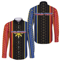 Personalised Philippines Filipinos Family Matching Off Shoulder Maxi Dress and Hawaiian Shirt Igorot Tribal Inspiration Pattern Style