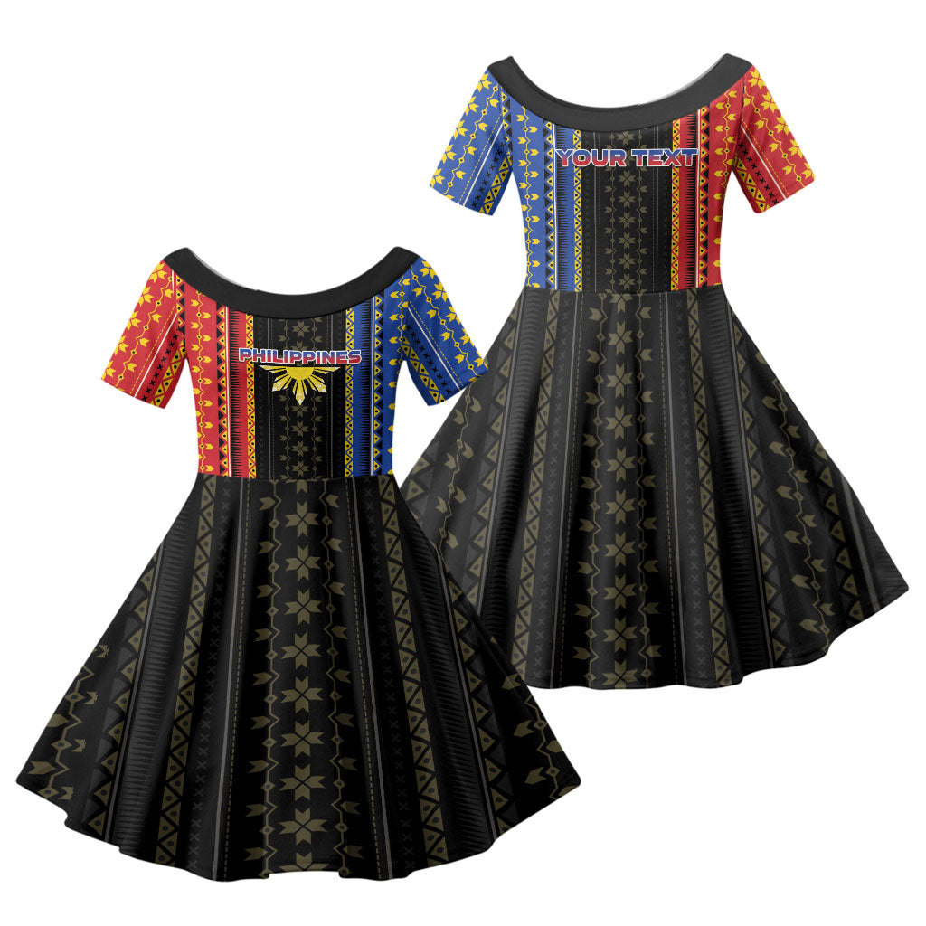 Personalised Philippines Filipinos Family Matching Summer Maxi Dress and Hawaiian Shirt Igorot Tribal Inspiration Pattern Style