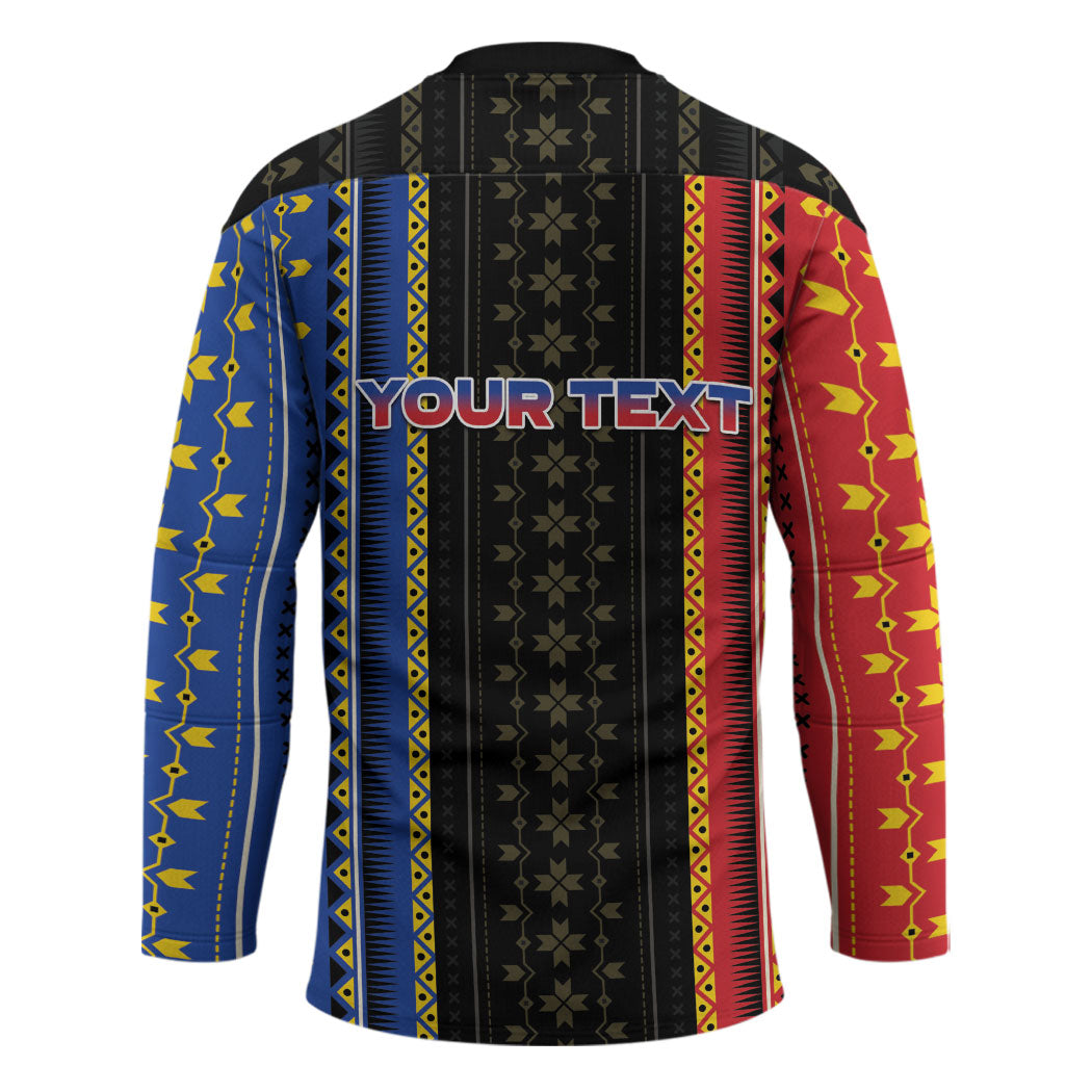 Personalised Philippines Filipinos Hockey Jersey Igorot Tribal Inspiration Pattern Style