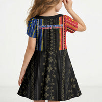Personalised Philippines Filipinos Kid Short Sleeve Dress Igorot Tribal Inspiration Pattern Style