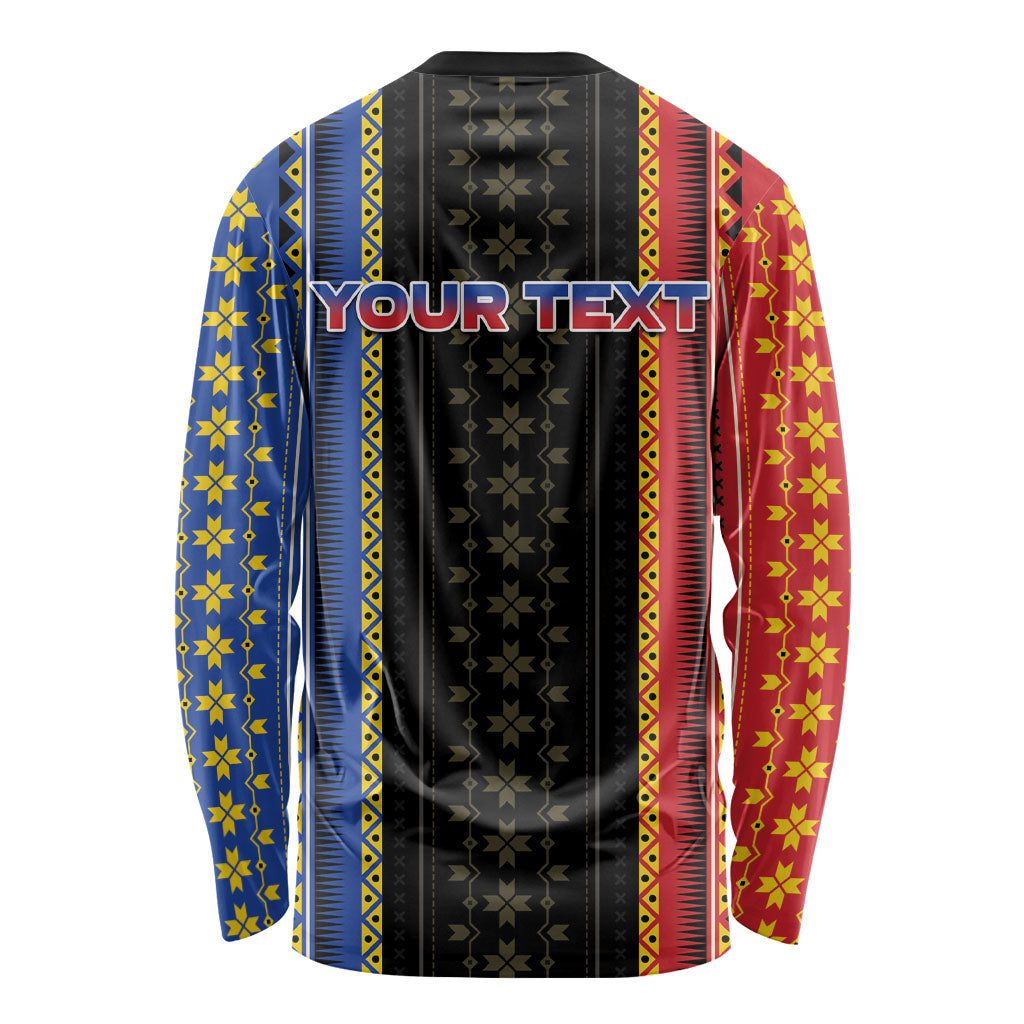 Personalised Philippines Filipinos Long Sleeve Shirt Igorot Tribal Inspiration Pattern Style