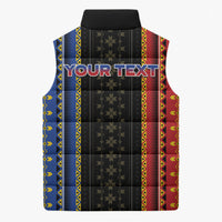 Personalised Philippines Filipinos Sleeveless Puffer Jacket Igorot Tribal Inspiration Pattern Style