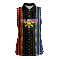 Personalised Philippines Filipinos Women Sleeveless Polo Shirt Igorot Tribal Inspiration Pattern Style