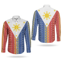 Philippines Sun Couples Matching Short Sleeve Bodycon Dress and Long Sleeve Button Shirt Igorot Tribal Inspiration