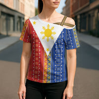 Philippines Sun Cross Shoulder Shirt Igorot Tribal Inspiration