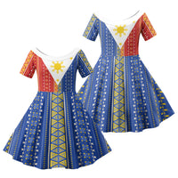 Philippines Sun Family Matching Summer Maxi Dress and Hawaiian Shirt Igorot Tribal Inspiration