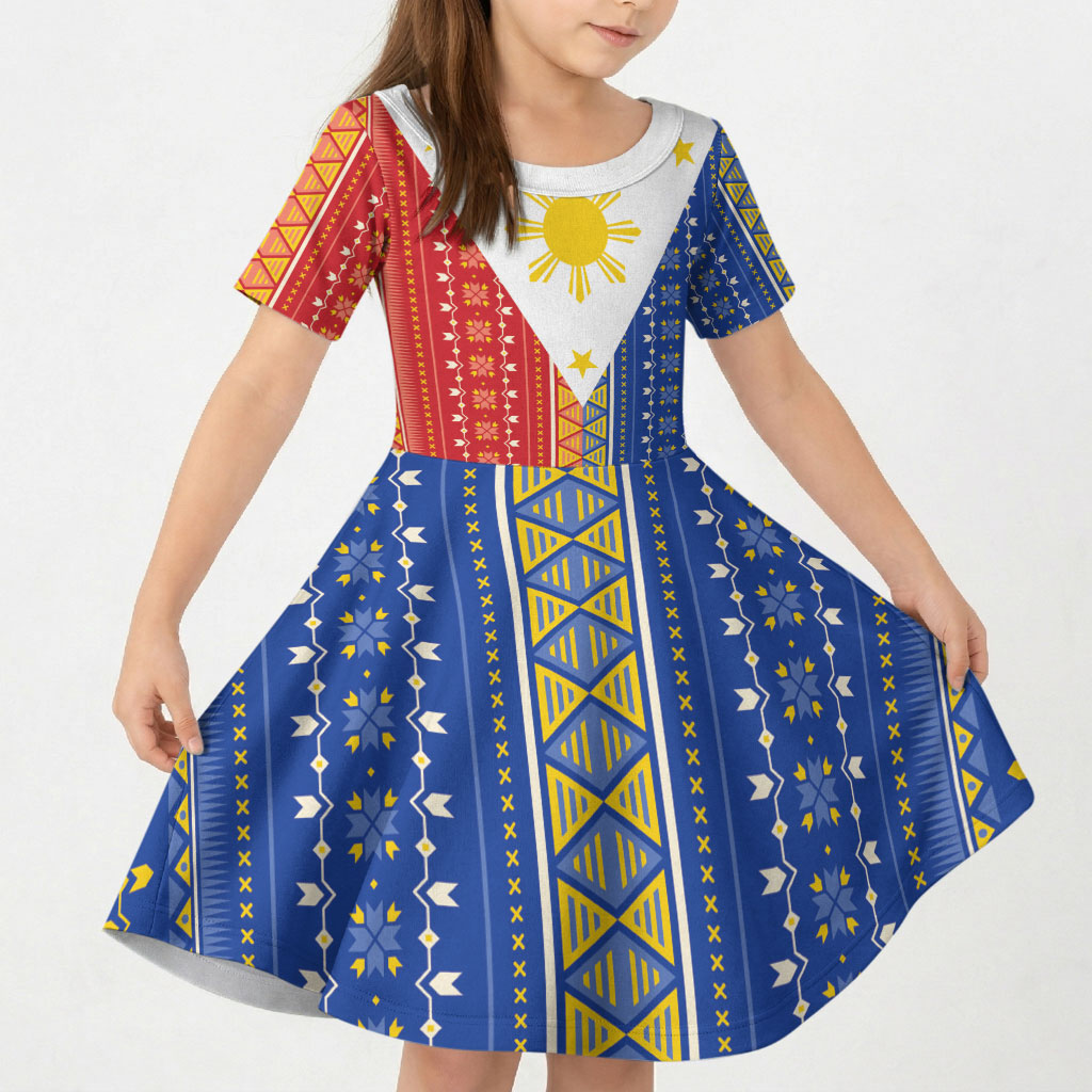 Philippines Sun Kid Short Sleeve Dress Igorot Tribal Inspiration