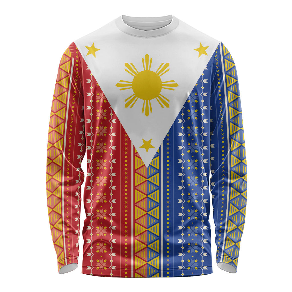 Philippines Sun Long Sleeve Shirt Igorot Tribal Inspiration LT05 Unisex Colorful - Polynesian Pride