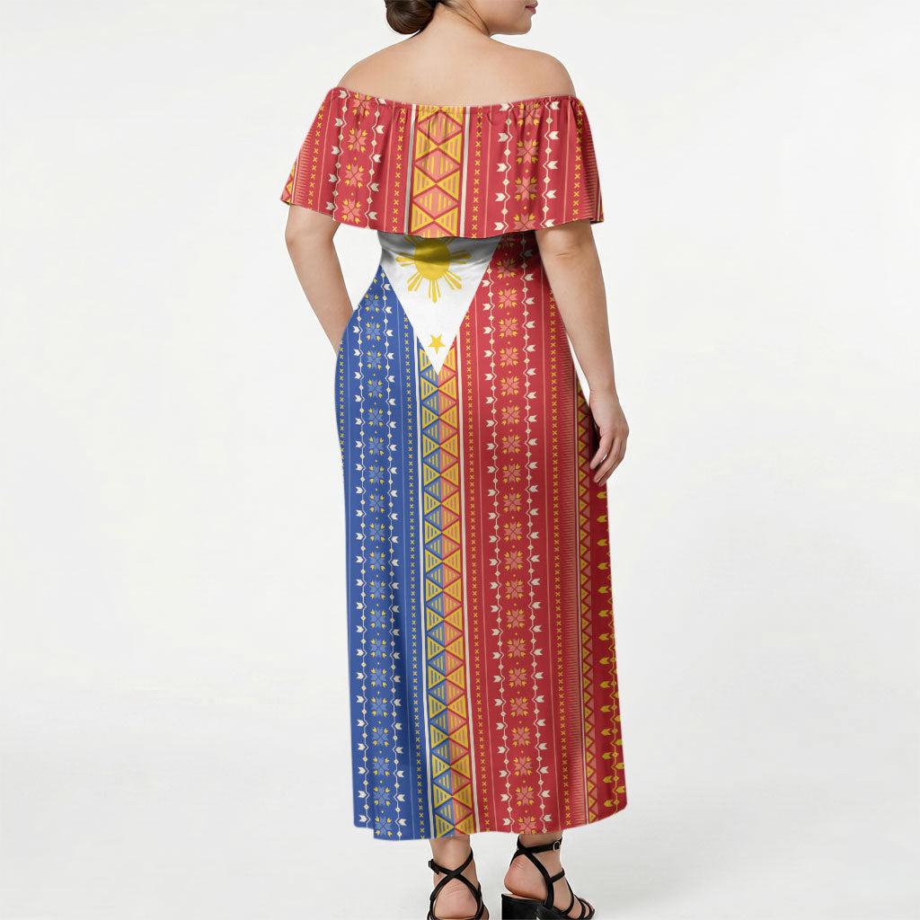 Philippines Sun Off Shoulder Maxi Dress Igorot Tribal Inspiration