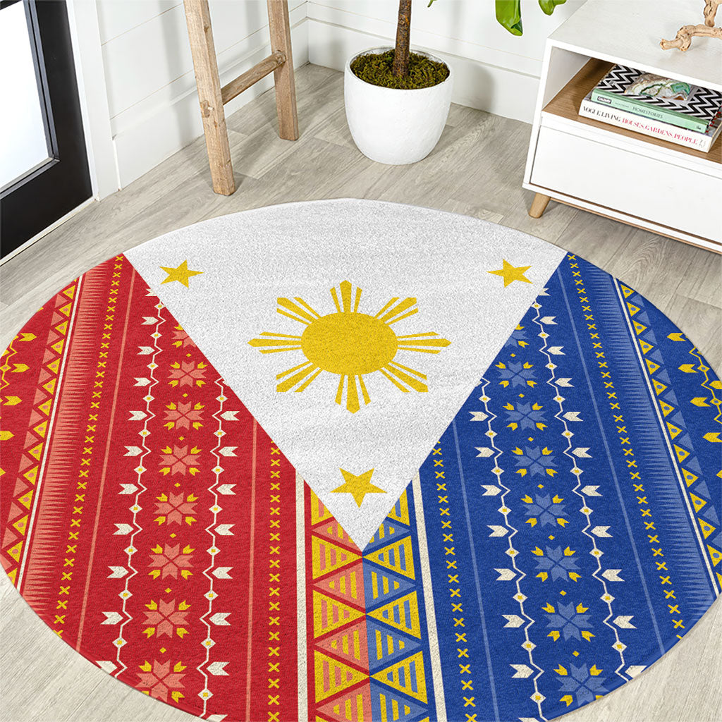 Philippines Sun Round Carpet Igorot Tribal Inspiration LT05 Colorful - Polynesian Pride
