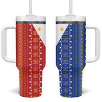Philippines Sun Tumbler With Handle Igorot Tribal Inspiration