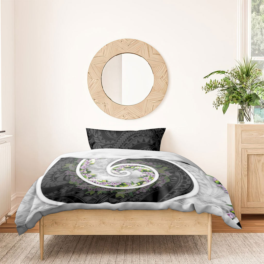 Piko Hawaii Bedding Set Polynesian Pattern With Maile Pikake Honohono Lei