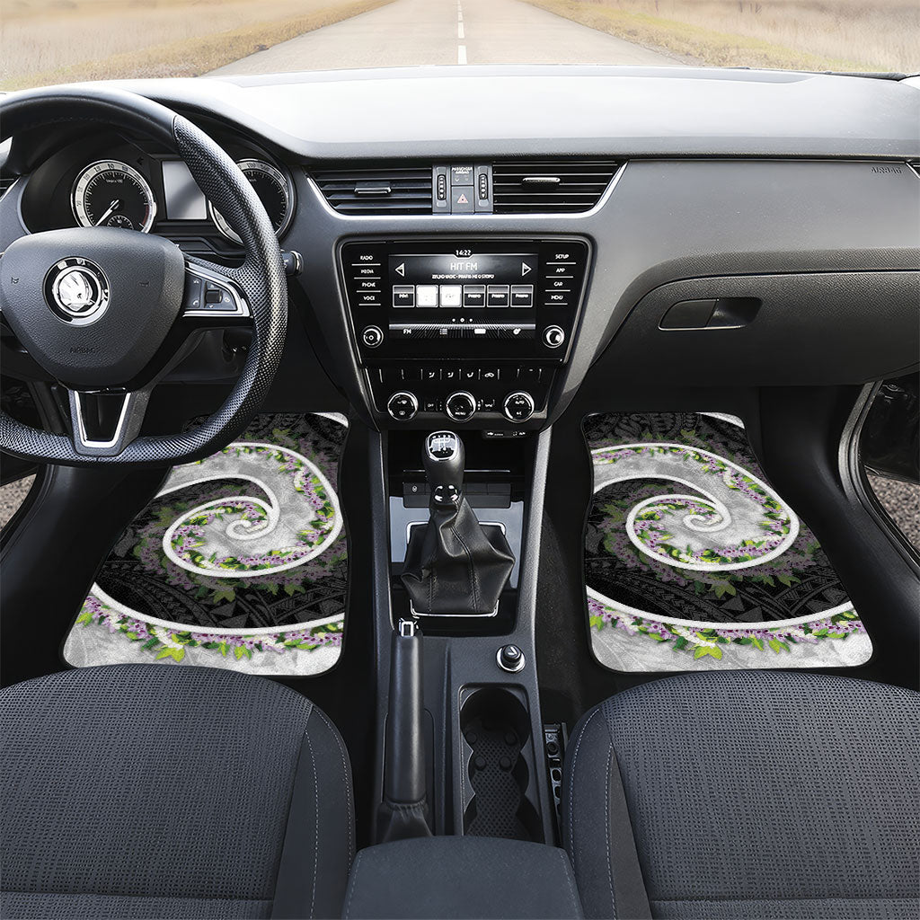 Piko Hawaii Car Mats Polynesian Pattern With Maile Pikake Honohono Lei