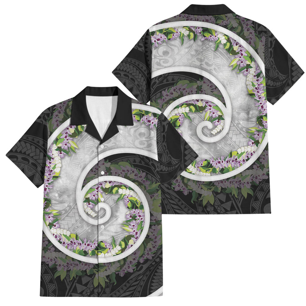 Piko Hawaii Family Matching Tank Maxi Dress and Hawaiian Shirt Polynesian Pattern With Maile Pikake Honohono Lei