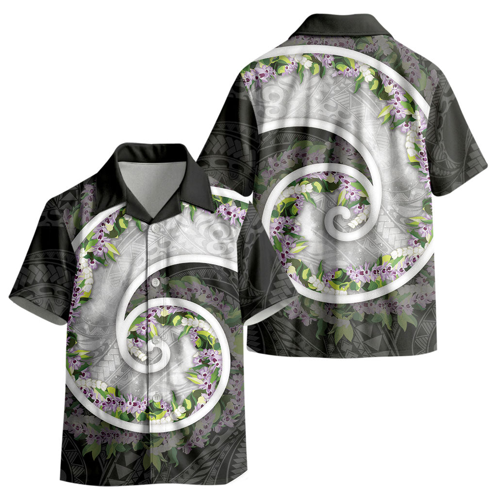 Piko Hawaii Kid Hawaiian Shirt Polynesian Pattern With Maile Pikake Honohono Lei
