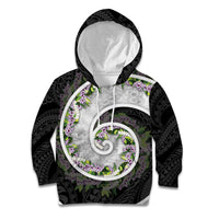 Piko Hawaii Kid Hoodie Polynesian Pattern With Maile Pikake Honohono Lei